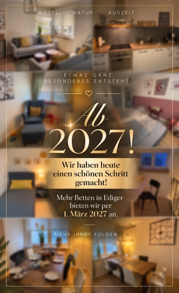 Anzeige: Ab 2027 mehr Betten in Ediger, per 1. März 2027, mehr Infos folgen